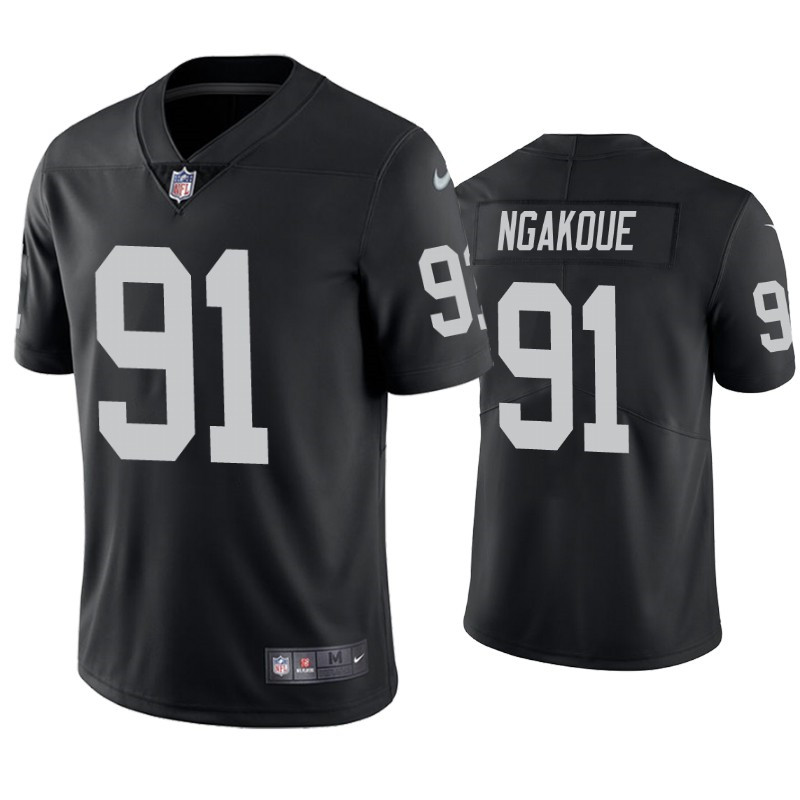 Personalized Men’s Las Vegas Raiders #91 Yannick Ngakoue Limited Black Jersey