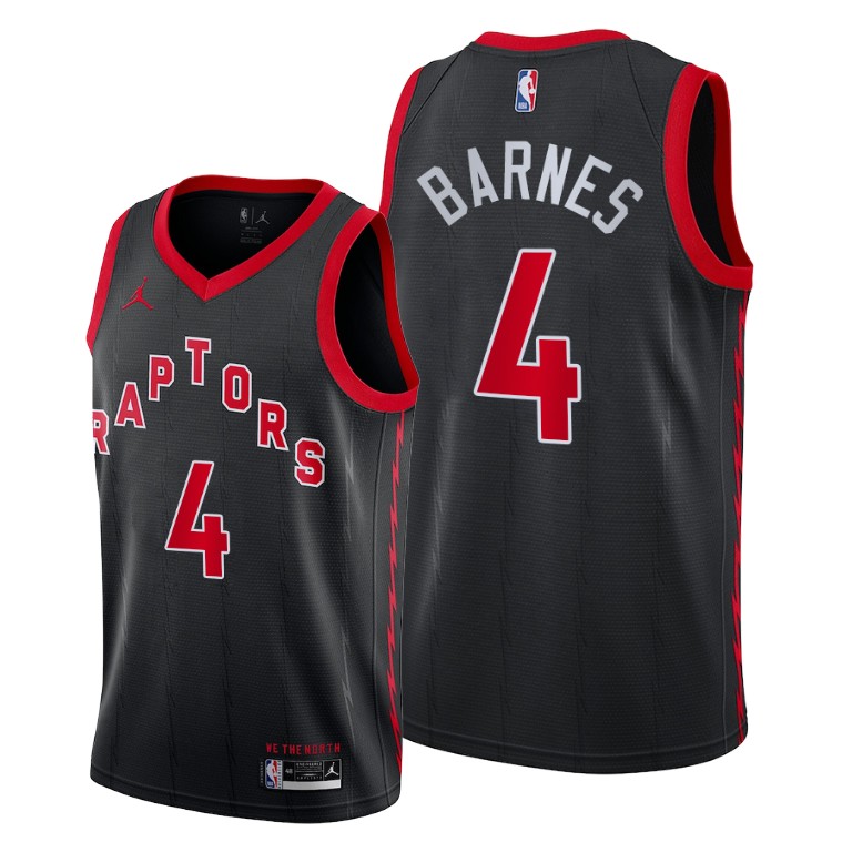 Personalized Toronto Raptors #4 Scottie Barnes Black Jersey