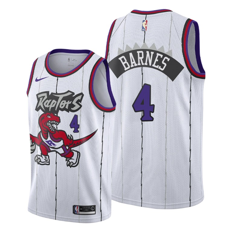 Personalized Toronto Raptors #4 Scottie Barnes White Jersey