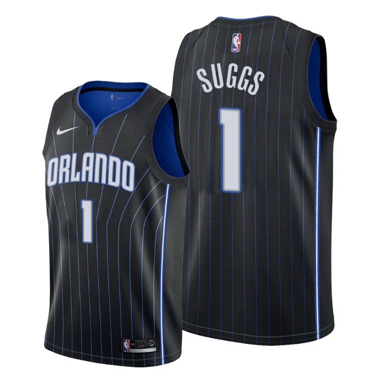 Personalized Orlando Magic #1 Jalen Suggs Black NBA Swingman Statement Edition Jersey