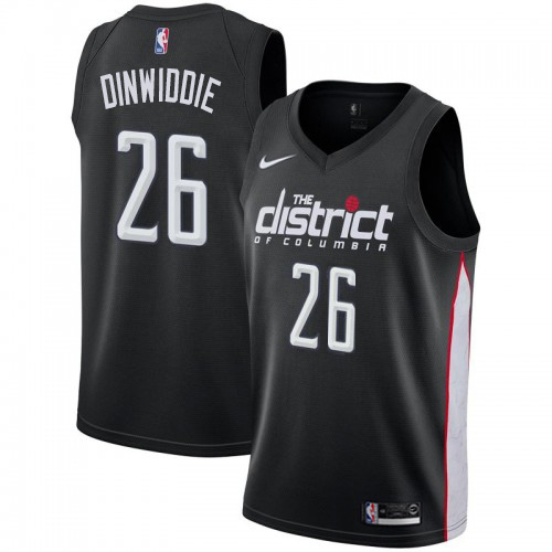 Personalized Wizards #26 Spencer Dinwiddie Black NBA Swingman City Edition 2018 19 Jersey
