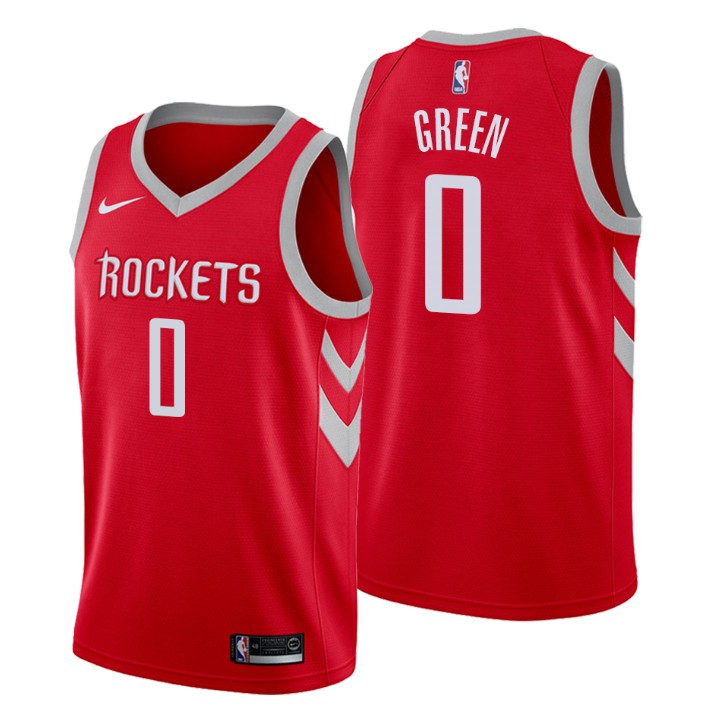 Personalized Rockets #0 Jalen Green Red NBA Swingman Icon Edition Jersey