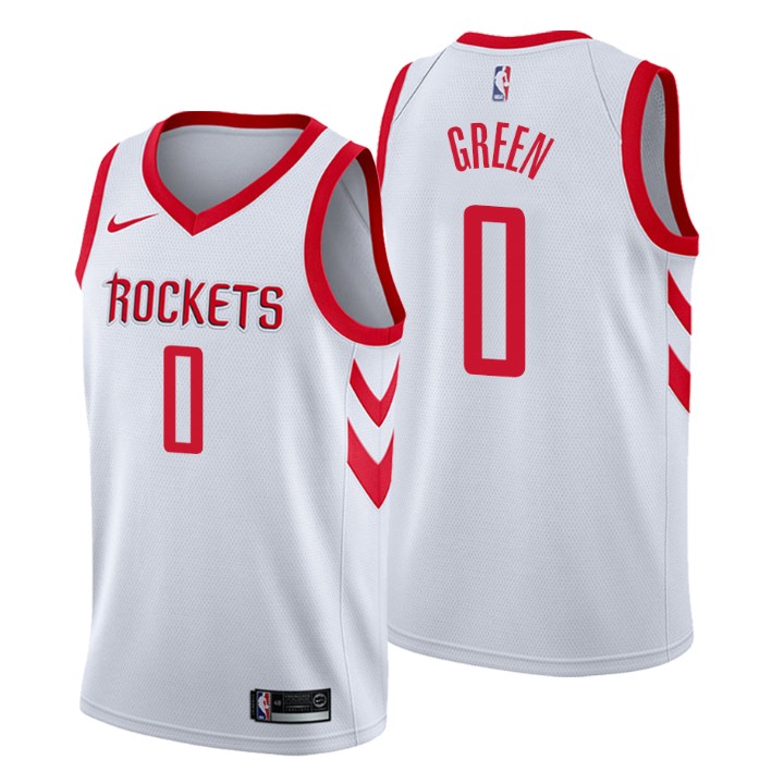 Personalized Rockets #0 Jalen Green White NBA Swingman Association Edition Jersey