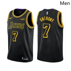 Personalized Men Los Angeles Lakers #7 Carmelo Anthony Mamba Inspired Black 2021 Stitched NBA Jersey