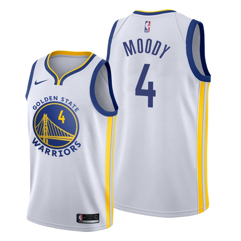 Personalized Golden State Warriors #4 Moses Moody White Men’s Jersey