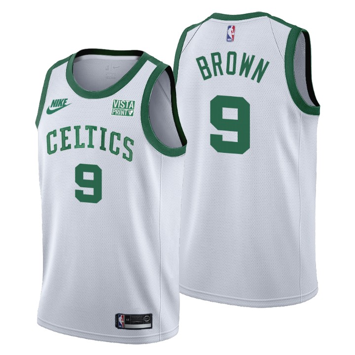 Personalized Boston Celtics #9 Moses Brown Men’s Releases Classic Edition NBA 75th Anniversary Jersey White