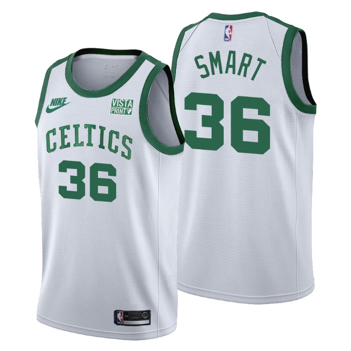 Personalized Boston Celtics #36 Marcus Smart Men’s Releases Classic Edition NBA 75th Anniversary Jersey White