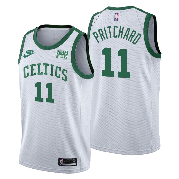 Personalized Boston Celtics #11 Payton Pritchard Men’s Releases Classic Edition NBA 75th Anniversary Jersey White