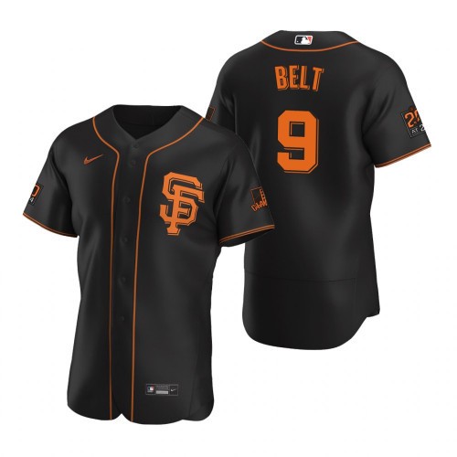 Personalized Men’s San Francisco Giants #9 Brandon Belt Baseball 2020 Black Jersey
