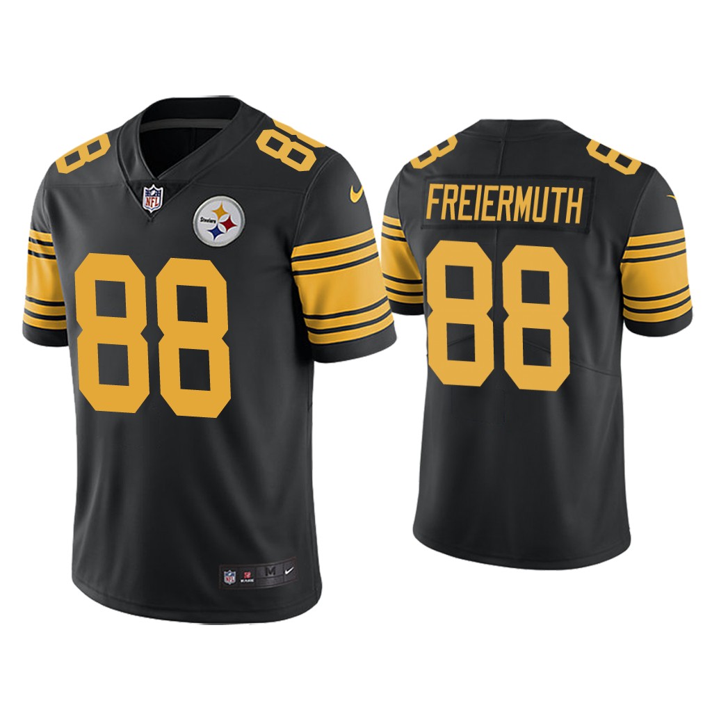 Personalized Men’s Pittsburgh Steelers #88 Pat Freiermuth Rush Limited Black Jersey