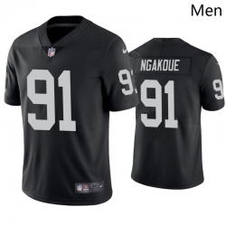 Personalized Men Las Vegas Raiders 91 Yannick Ngakoue Limited Black Jersey