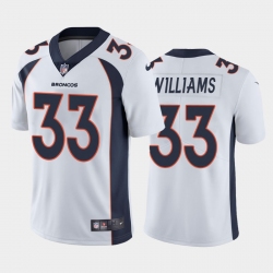 Personalized Men Denver Broncos #33 Javonte Williams White Limited Jersey