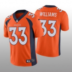 Personalized Men Denver Broncos #33 Javonte Williams Orange Limited Jersey