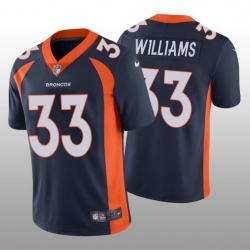 Personalized Men Denver Broncos #33 Javonte Williams Navy Blue Limited Jersey