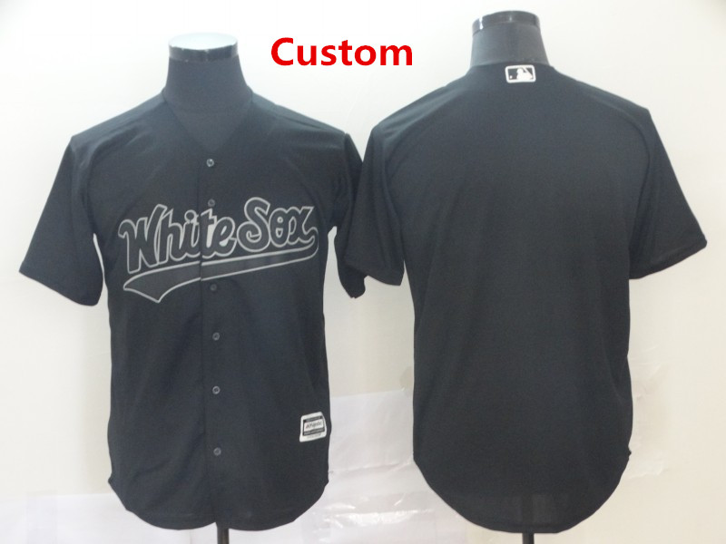 Personalized Custom White Sox Black 2019 Players’ Weekend Jersey