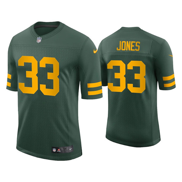 Personalized Packers #33 Aaron Jones Alternate Green Limited Jersey