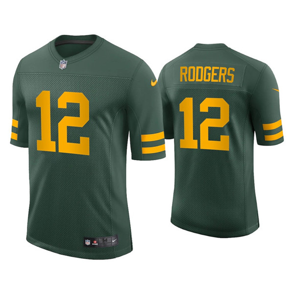 Personalized Packers #12 Aaron Rodgers Alternate Green Limited Jersey