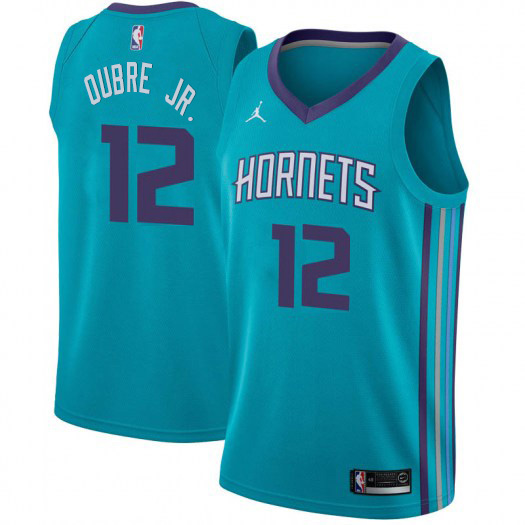 Personalized Hornets #12 Kelly Oubre Jr. Teal NBA Jordan Swingman Icon Edition Jersey