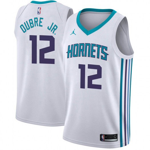 Personalized Hornets #12 Kelly Oubre Jr. White NBA Jordan Swingman Association Edition Jersey