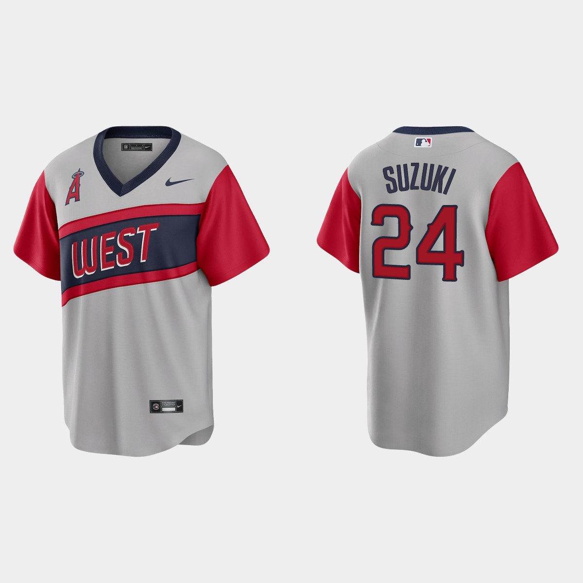 Personalized Los Angeles Angels #24 Kurt Suzuki Men’s Gray 2021 Little League Classic Game MLB Jersey