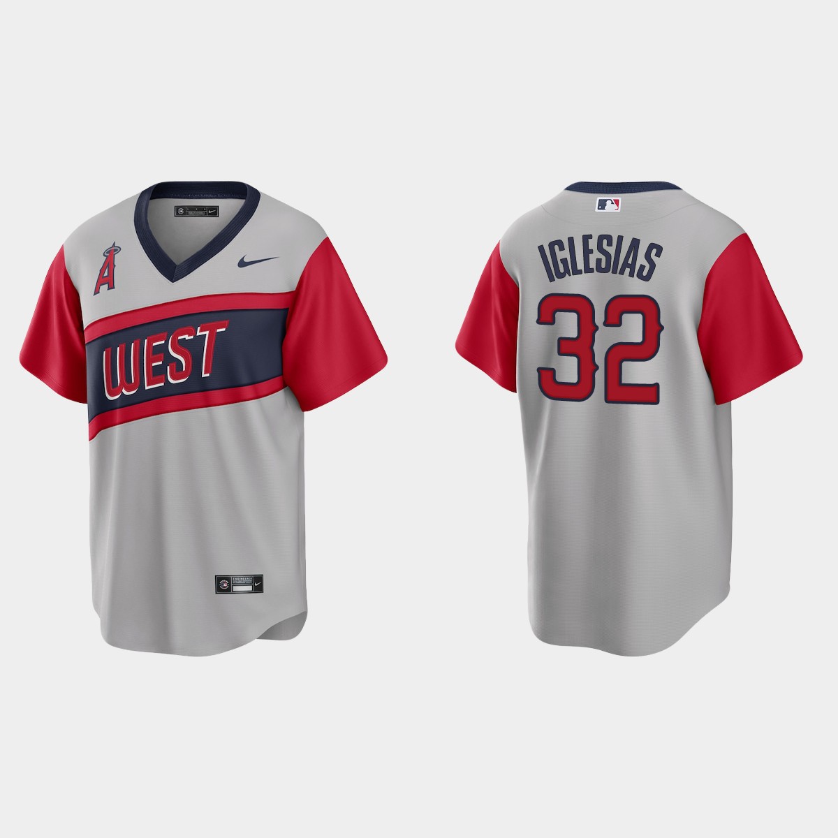 Personalized Los Angeles Angels #32 Raisel Iglesias Men’s Gray 2021 Little League Classic Game MLB Jersey