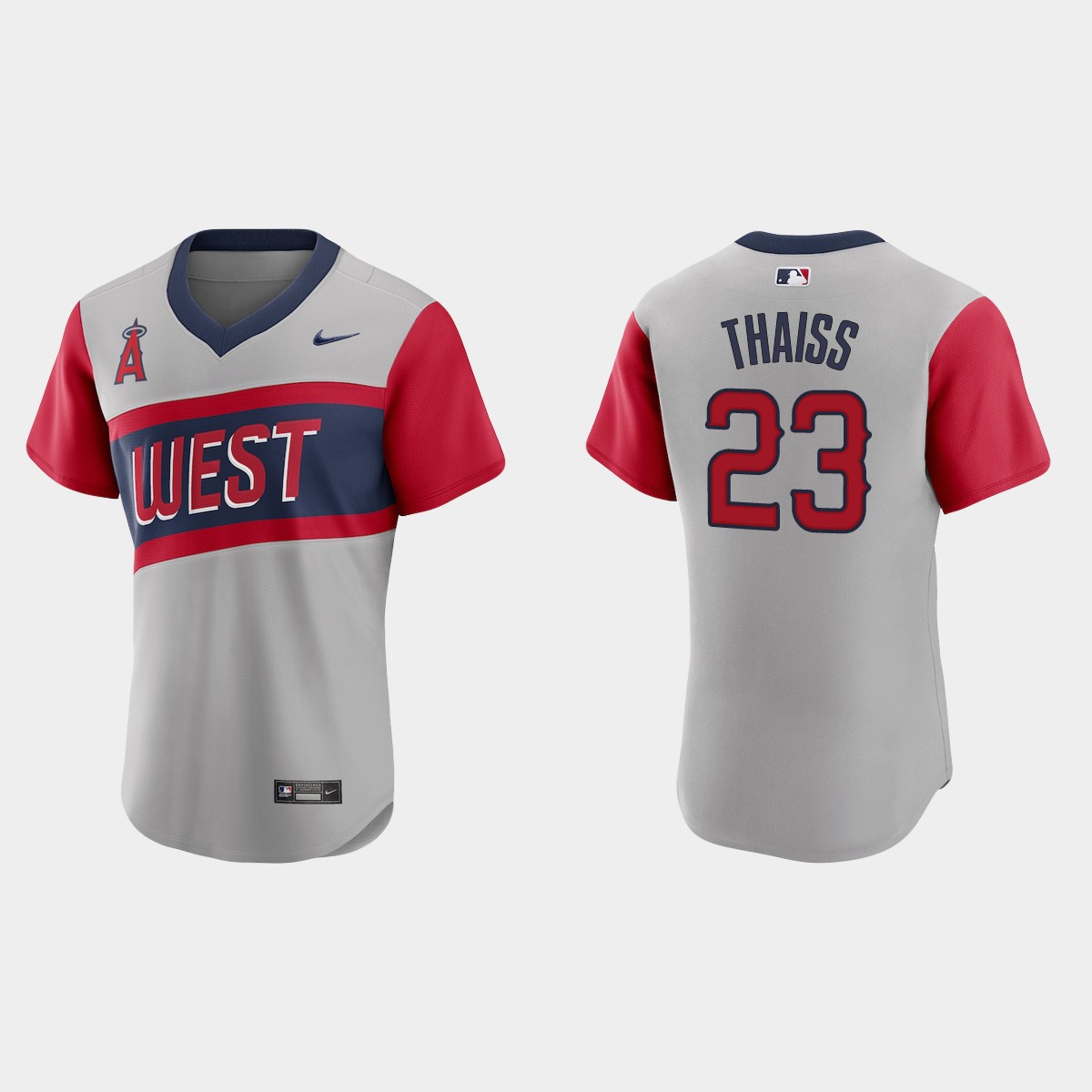 Personalized Los Angeles Angels #23 Matt Thaiss Men’s Gray 2021 Little League Classic Authentic MLB Jersey