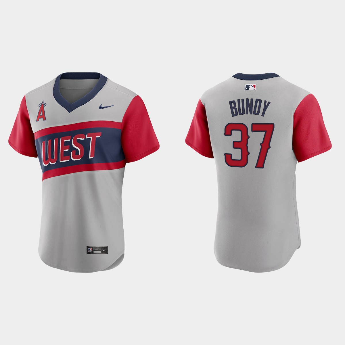 Personalized Los Angeles Angels #37 Dylan Bundy Men’s Gray 2021 Little League Classic Authentic MLB Jersey