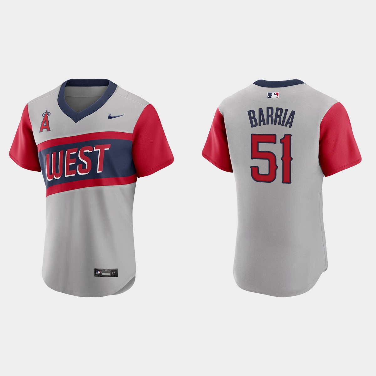 Personalized Los Angeles Angels #51 Jaime Barria Men’s Gray 2021 Little League Classic Authentic MLB Jersey