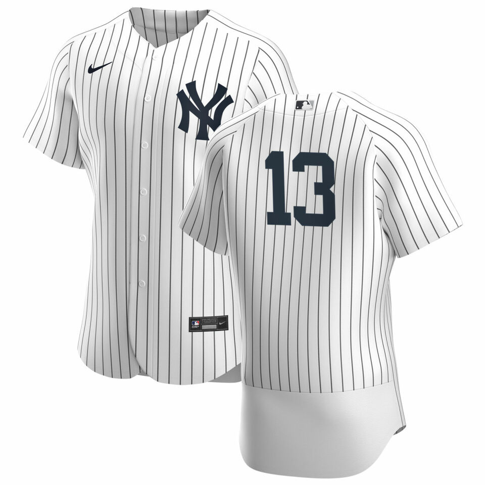 Personalized New York Yankees #13 Joey Gallo Men’s White Authentic Home MLB Jersey