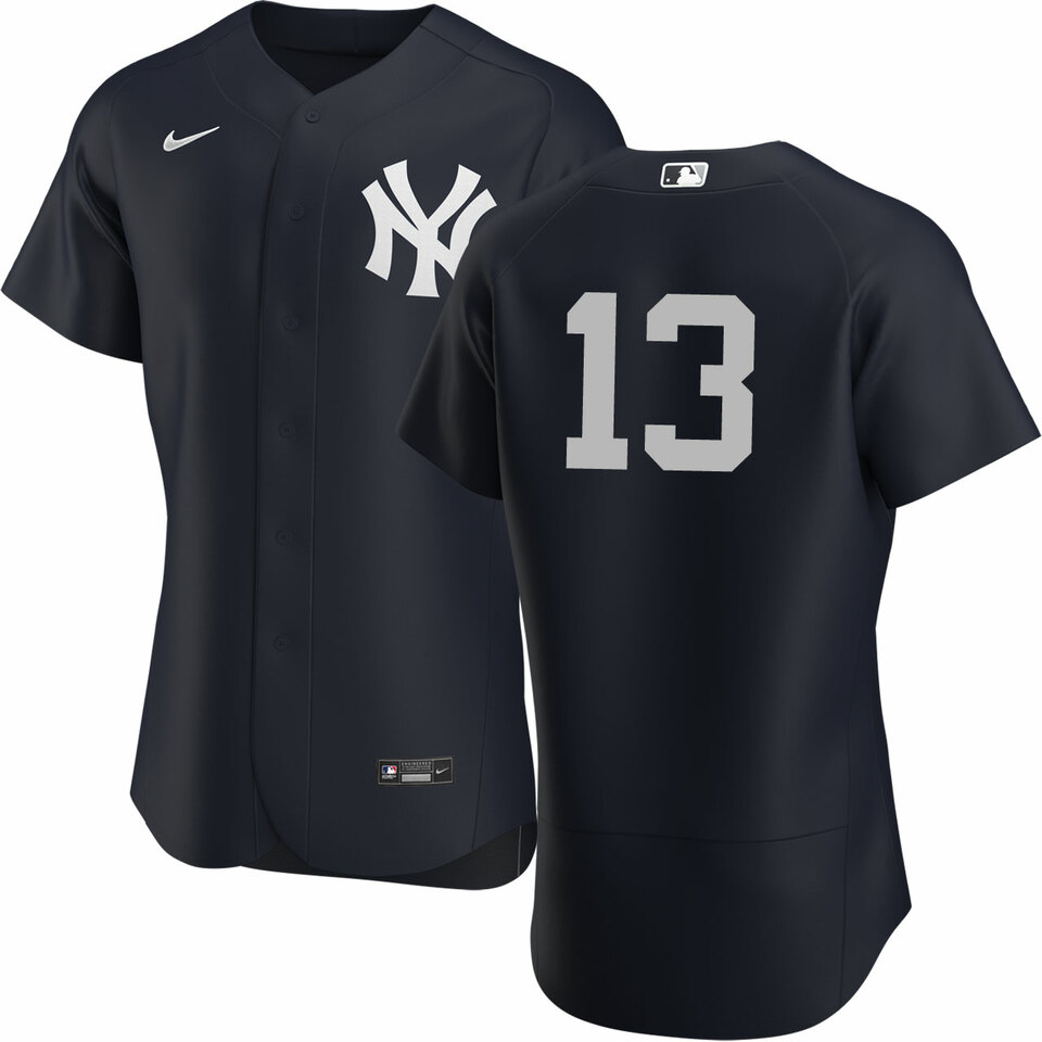 Personalized New York Yankees #13 Joey Gallo Men’s Black Authentic Alternate MLB Jersey