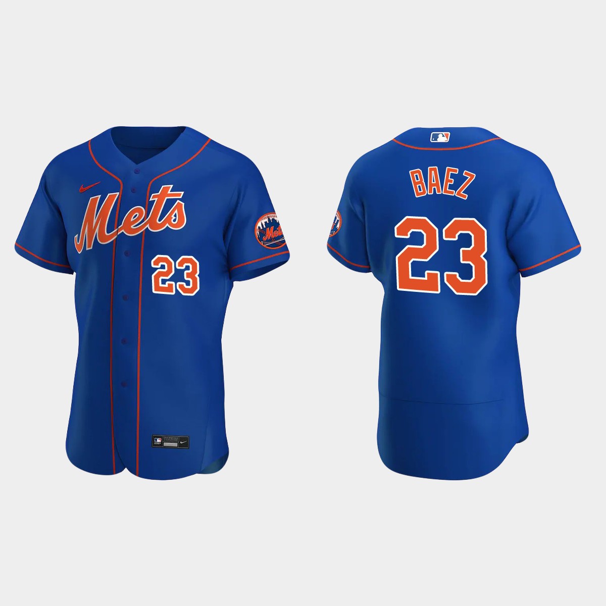 Personalized New York Mets #23 Javier Baez Men’s Royal Authentic Alternate MLB Jersey