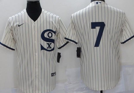 Personalized Men’s Chicago White Sox #7 Tim Anderson Cream 2021 Field of Dreams Cool Base Jersey