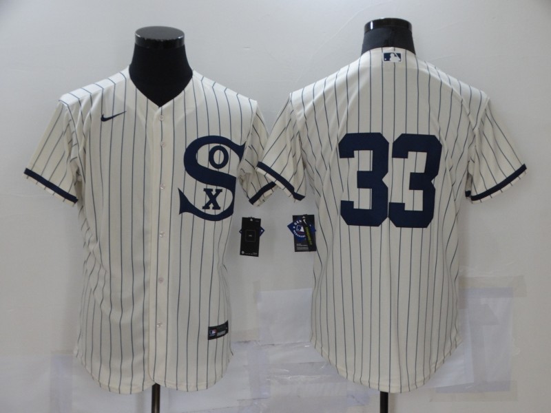 Personalized Men’s Chicago White Sox #33 Lance Lynn 2021 Cream Navy Field of Dreams Flex Base Stitched Jersey