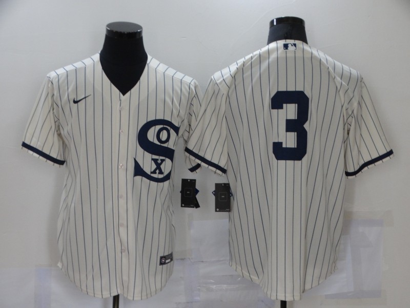 Personalized Men’s Chicago White Sox #3 Harold Baines 2021 Cream Field of Dreams Cool Base Stitched Jersey