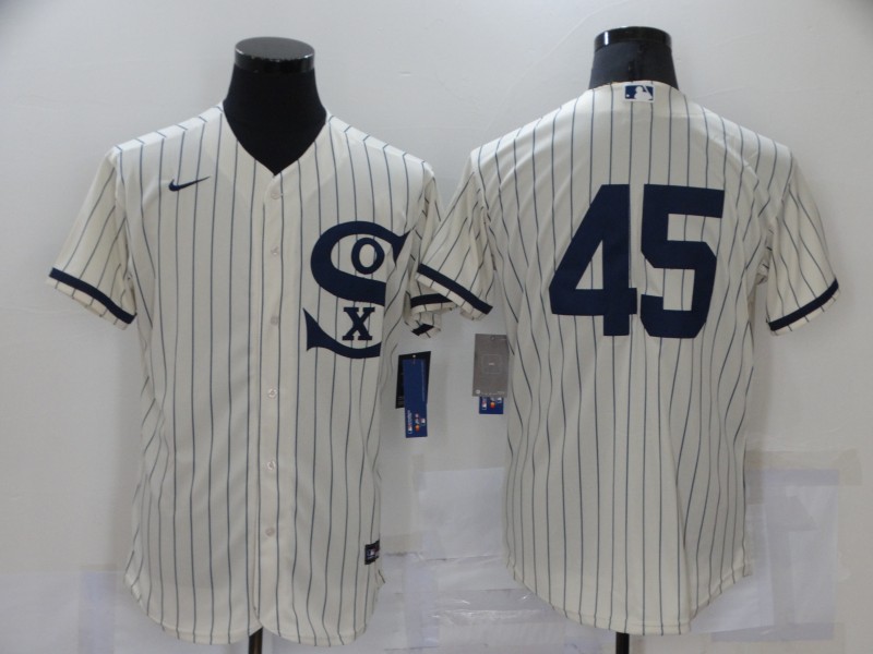 Personalized Men’s Chicago White Sox #45 Michael Jordan 2021 Cream Navy Field of Dreams Flex Base Stitched Jersey