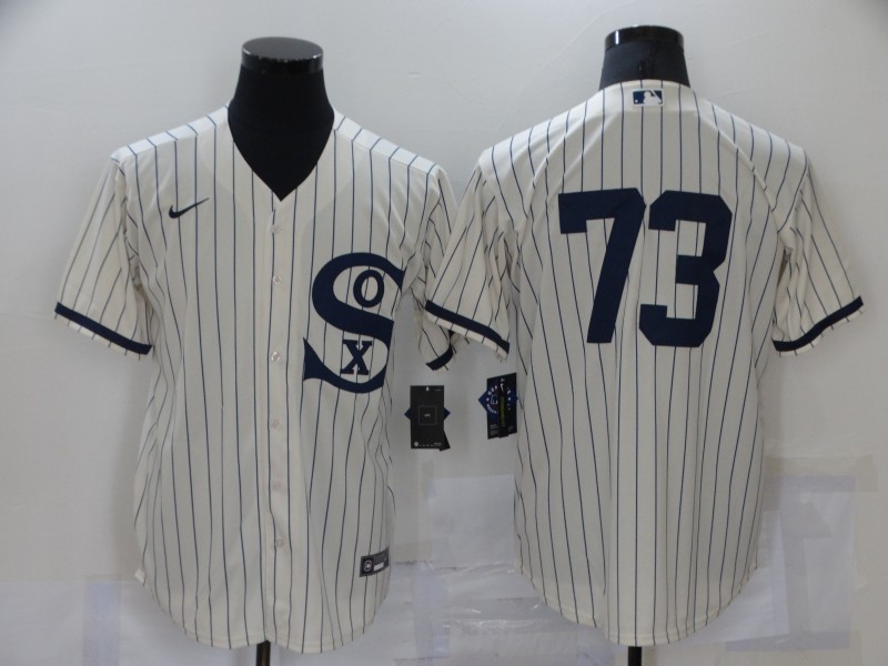 Personalized Men’s Chicago White Sox #73 Yermin Mercedes 2021 Cream Field of Dreams Cool Base Stitched Jersey
