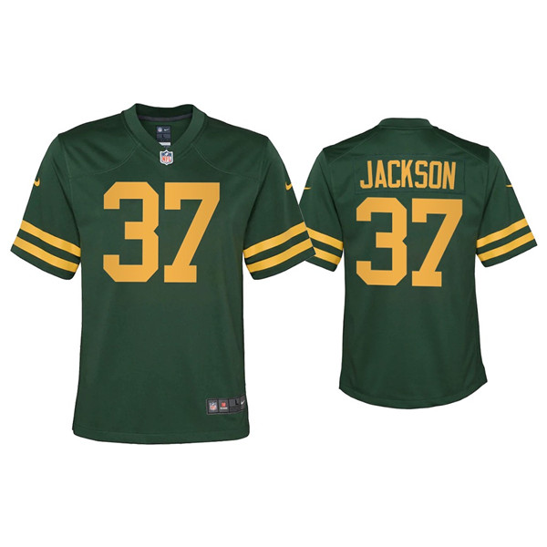 Personalized Youth Packers #37 Josh Jackson Alternate Game Green Jersey