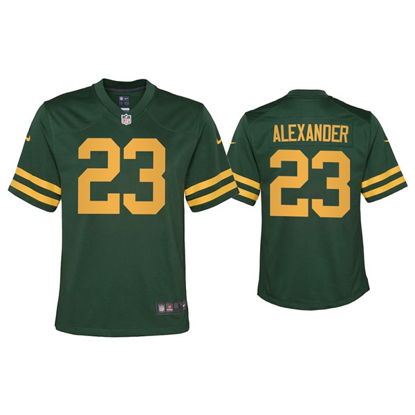 Personalized Youth Packers #23 Jaire Alexander Alternate Game Green Jersey