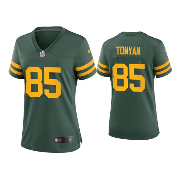 Personalized Women Packers #85 Robert Tonyan Alternate Game GreenJersey