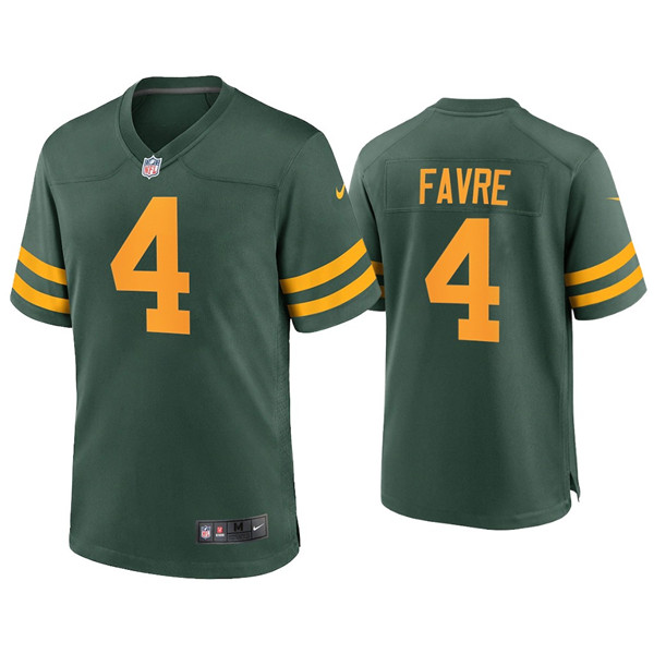 Personalized Men’s Packers #4 Brett Favre Green Alternate Limited Jersey