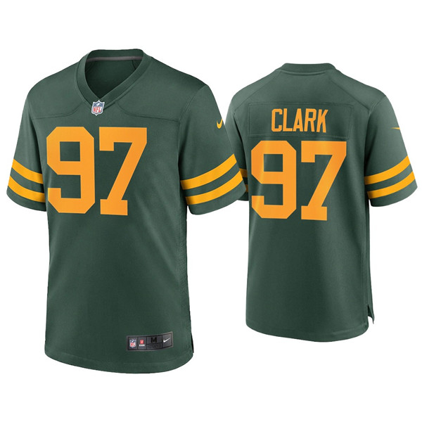 Personalized Men’s Packers #97 Kenny Clark Green Alternate Limited Jersey