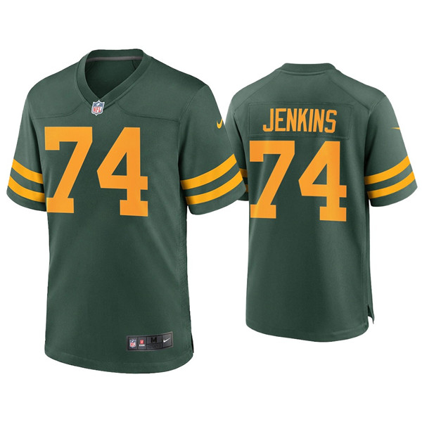 Personalized Men’s Packers #74 Elgton Jenkins Alternate Limited Green Jersey