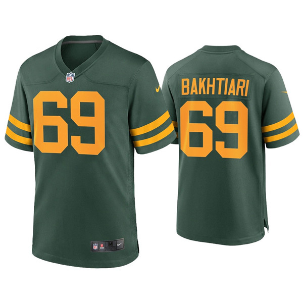 Personalized Men’s Packers #69 David Bakhtiari Green Alternate Limited Jersey