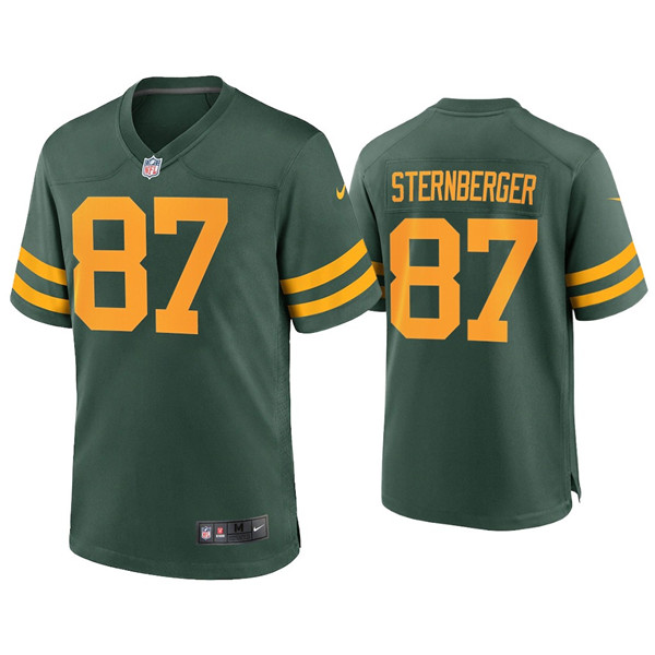 Personalized Men’s Packers #87 Jace Sternberger Alternate Limited Green Jersey