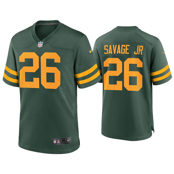 Personalized Men’s Packers #26 Darnell Savage Jr. Alternate Limited Green Jersey