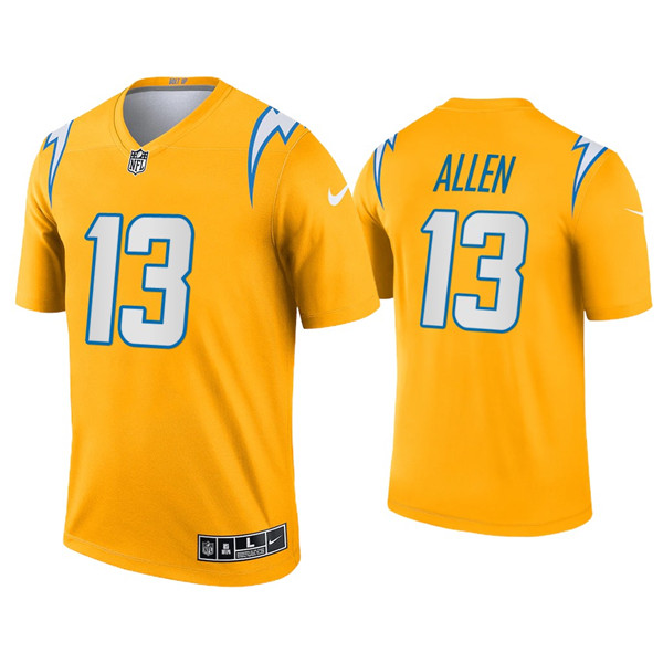Personalized Men’s Chargers #13 Keenan Allen Inverted Legend Gold Jersey