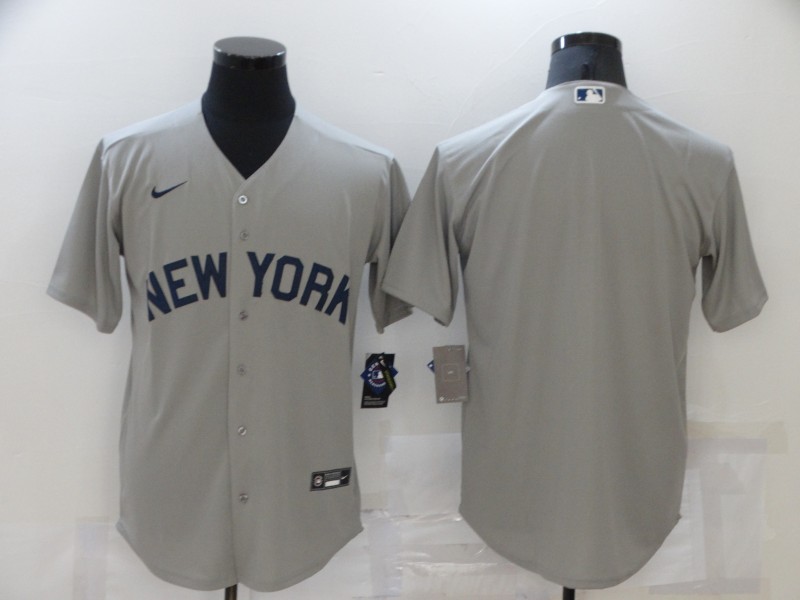 Personalized Men’s New York Yankees Blank 2021 Grey Field of Dreams Cool Base Stitched Baseball Jersey