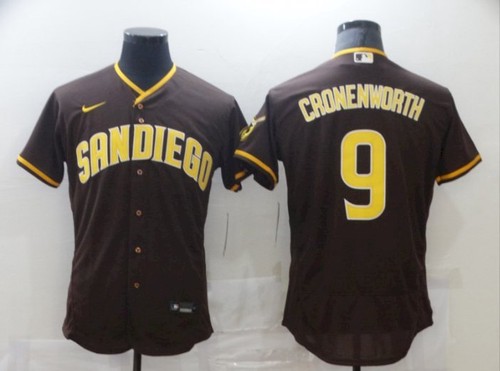 Personalized San Diego Padres 9 Jake Cronenworth Baseball Brown Jerseys