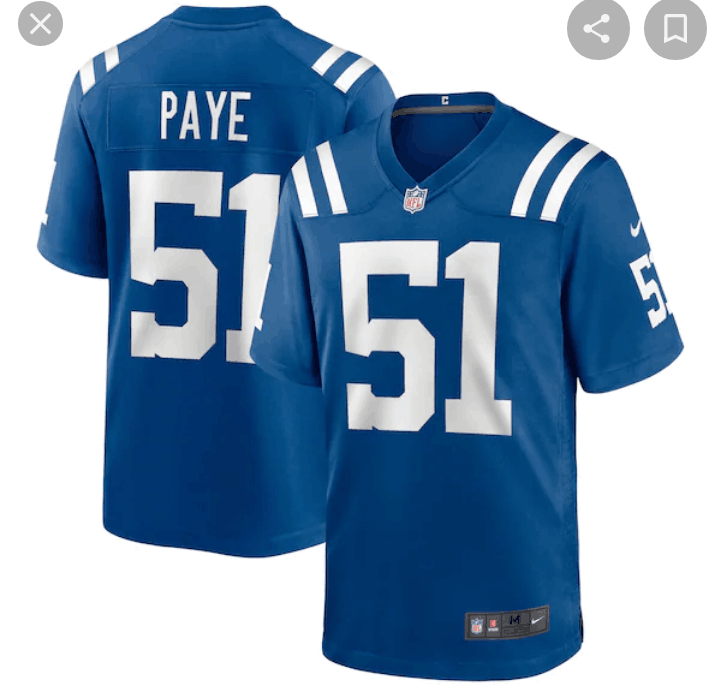 Personalized Indianapolis Colts #51 Kwity Paye Royal Untouchable Limited Jersey