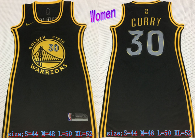 Personalized Women Warriors 30 Stephen Curry Black Women Swingman Jersey